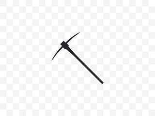 Pickaxe, tool, equipment icon. Vector illustration, flat design.