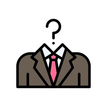 election related dress or paint cort with tie and hanger vector with editable stroke,