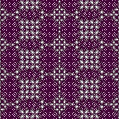 Vintage jewelry seamless pattern with colored gems...Flowers made of precious stones...