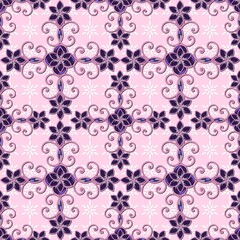 Vintage jewelry seamless pattern with colored gems...Flowers made of precious stones...