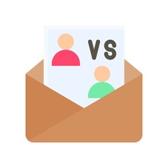 election related envelope or letter with characters in voting page vector in flat style,