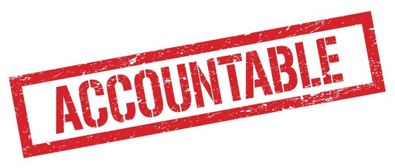 ACCOUNTABLE red grungy rectangle stamp.