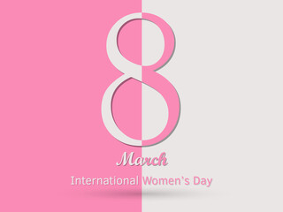 Greeting card dedicated to the international women's day