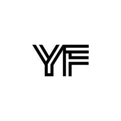initial letter yf line stroke logo modern