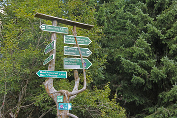 Wegweiser im Thüringer Wald