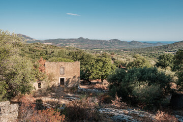 Derelict building in Balagne region of Corsica