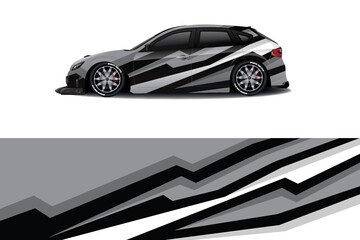 Obraz premium Sports car wrapping decal design