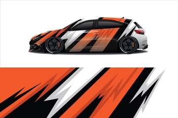 Sports car wrapping decal design