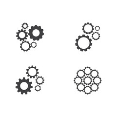Set Gear Logo Template vector icon