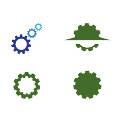 Set Gear Logo Template vector icon