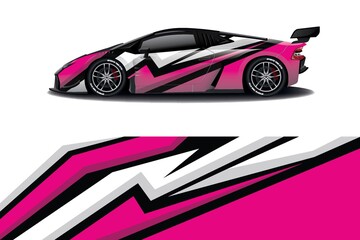 Obraz premium Sports car wrapping decal design