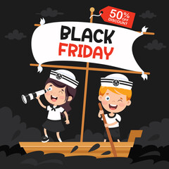 Black Friday Sale Inscription Design Template