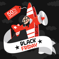Black Friday Sale Inscription Design Template