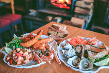 Delicious seafood, Applecross Inn, Scottish highlands