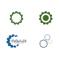 Set Gear Logo Template vector icon