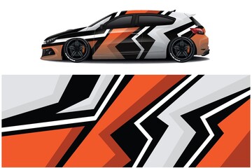 Fototapeta premium Sports car wrapping decal design