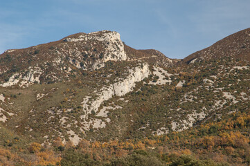 Cliff in the Natural Park of the Mountains and Canyons of Guara. Huesca. Aragon. Spain.