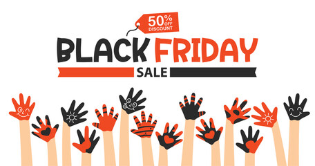 Black Friday Sale Inscription Design Template