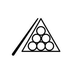  Ball, billiards, pool, sport icon with outline style vector for your web design, logo, UI. illustration