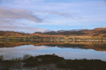 Village by the bay, Loch Carron,   Lochcarron, Scottish highlands