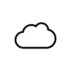 Cloud, linear icon. One of a set of linear web icon