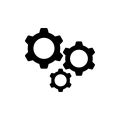 Gears icon. One of set web icon