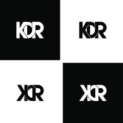 kdr letter original monogram logo design