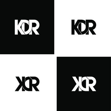 kdr letter original monogram logo design