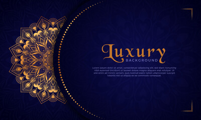 Luxury mandala background with floral ornament pattern. Hand drawn gold mandala design. Vector mandala template for decoration invitation, cards, wedding, logos, cover, brochure, flyer, banner.