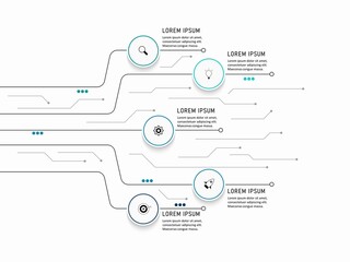 Vector Infographic label design template with icons and 5 options or steps. Can be used for process diagram, presentations, workflow layout, banner, flow chart, info graph.