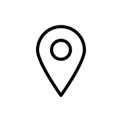 Map pointer, linear icon. One of a set of linear web icon