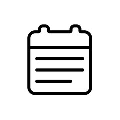 Calendar, linear icon. One of a set of linear web icon