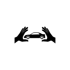 auto in hands icon. One of set web icon
