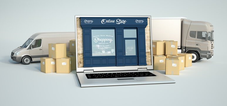 Traditional shop online sales distribution