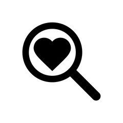 heart search icon. One of set web icon
