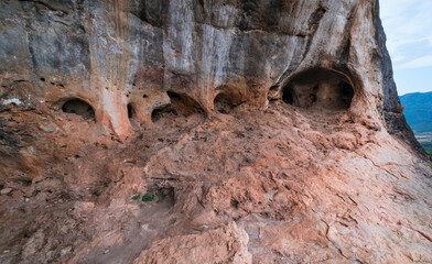 The Abrics de l'Ermita  Rock Art, Ulldecona Village, Terres de l'Ebre, Tarragona, Catalunya, Spain