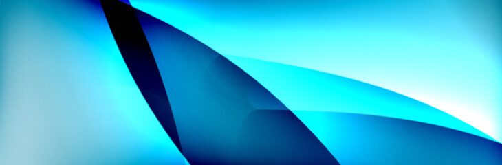 Fluid gradient neon color waves, vector abstract background