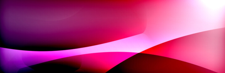 Fluid gradient neon color waves, vector abstract background