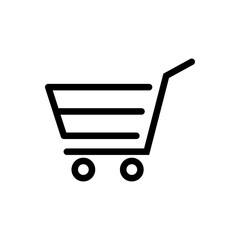Shopping cart, linear icon. One of a set of linear web icons.