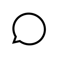 Speech bubble icon. One of set web icon