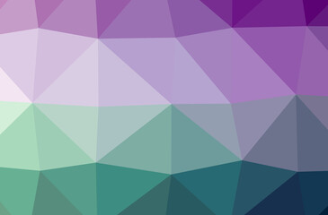 Illustration of abstract Green, Purple horizontal low poly background. Beautiful polygon design pattern.