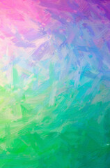 Fototapeta premium Abstract illustration of blue, green, purple Bristle Brush Oil Paint background