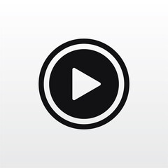 Play icon vector . Play button