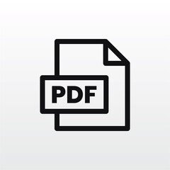 PDF file icon . pdf sign