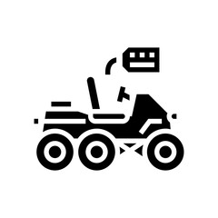 homemade vehicle glyph icon vector. homemade vehicle sign. isolated contour symbol black illustration