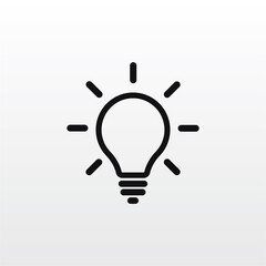 Light Bulb icon vector . Idea sign