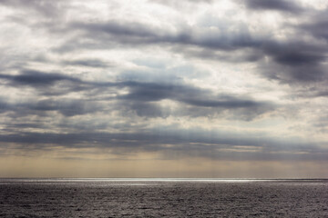 Storm clouds over the mediterranean sea