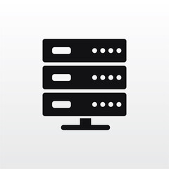 Server icon vector , Hosting sign