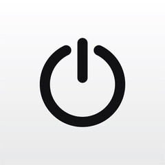 Power icon vector . Shutdown sign