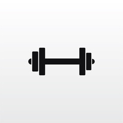 Dumbbell icon vector . Weight sign